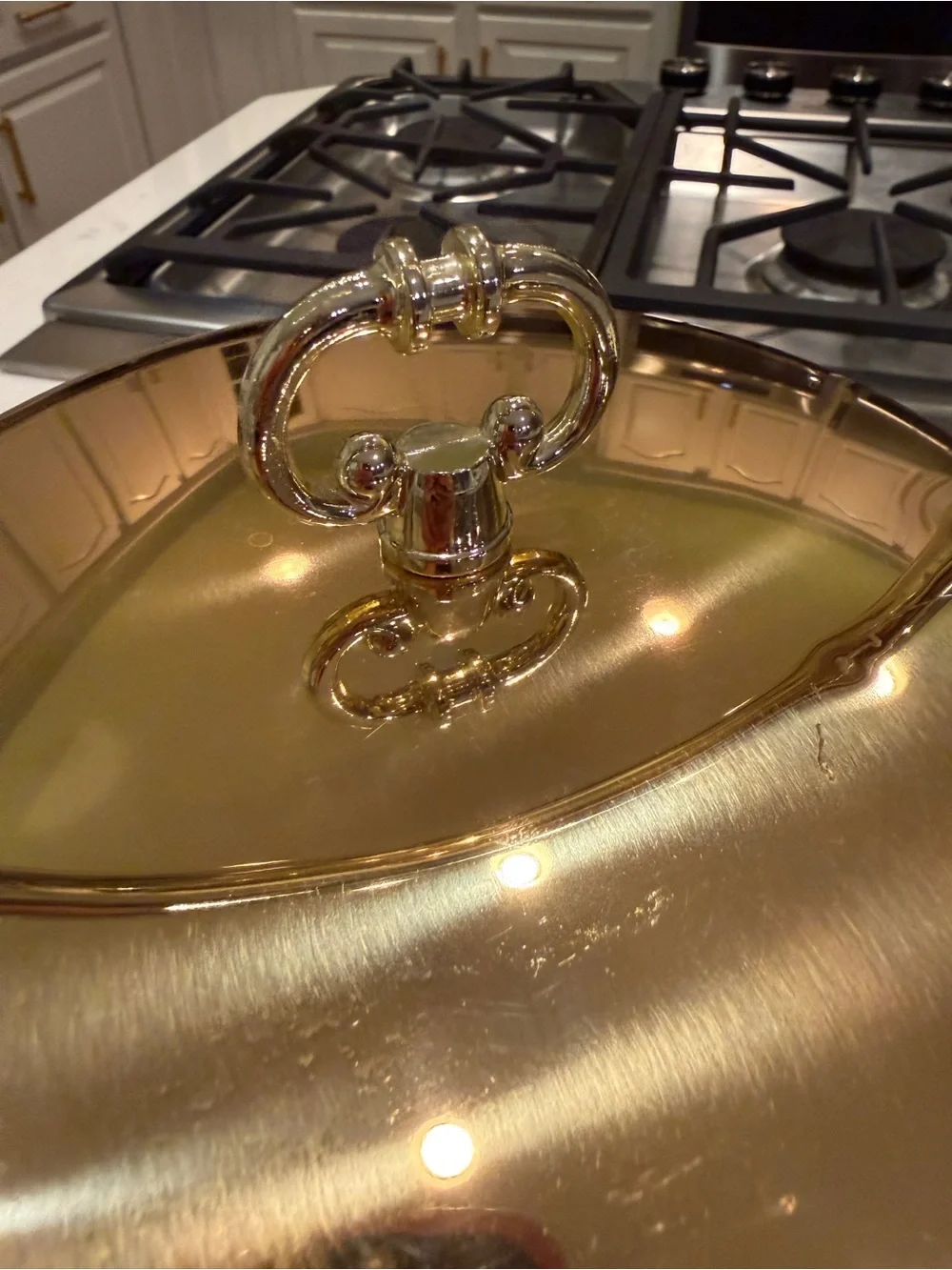 Kraftware Faux Wood Ice Bucket Gold Tone Lid Handle & Tongs Mid Century Barware